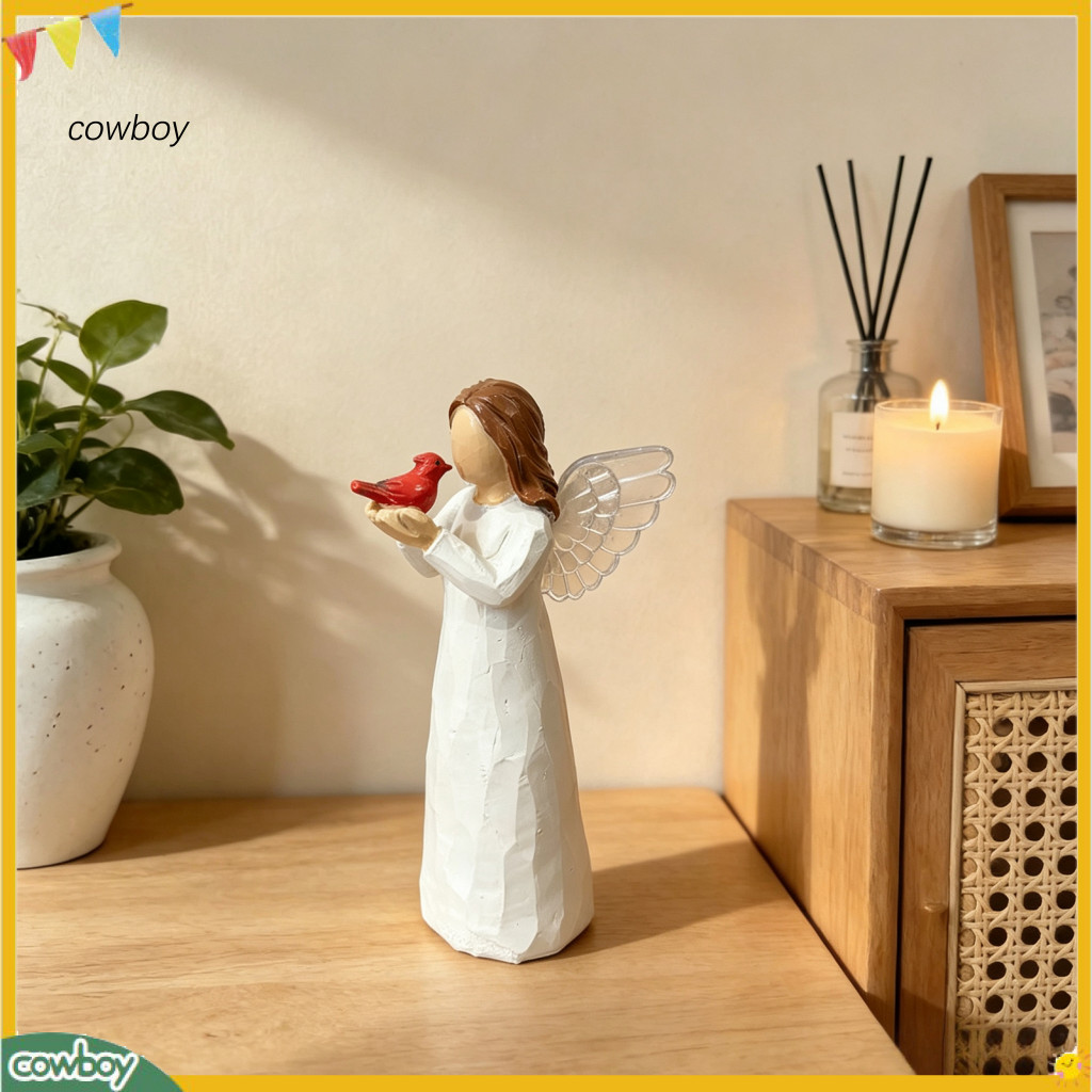 Bird Angel Figurine Resin Statue Winged Holding Sympathy Gift for Bereavement and Loss of Loved One Remembrance Keepsake