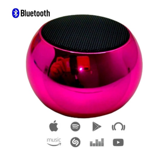 Caixinha de Som Portátil Mini Speaker com Bluetooth Retro Macaron Colors Fosca ou Metálica