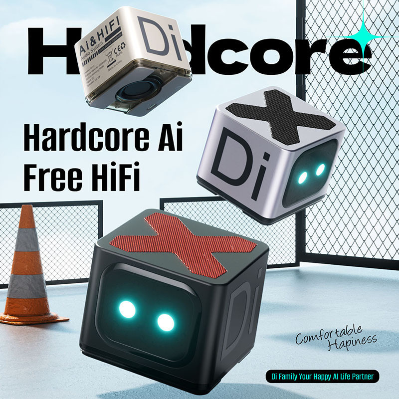 Mini Cube AI Alto-Falante Inteligente Color Pixel Display HIFI Bluetooth Voice