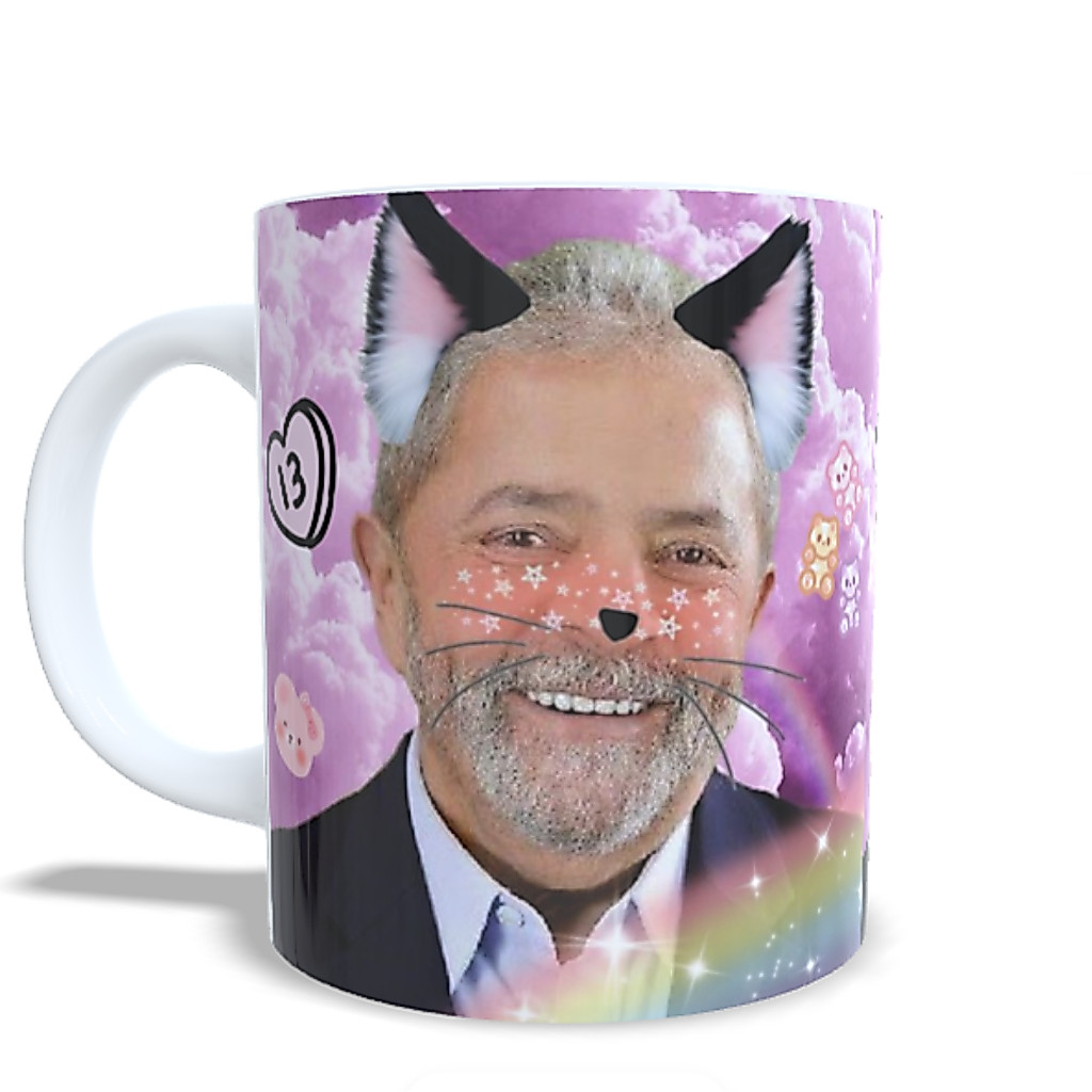 Caneca Xicara Lula Kawaii cute meme caneca personalizada presente criativo engraçado