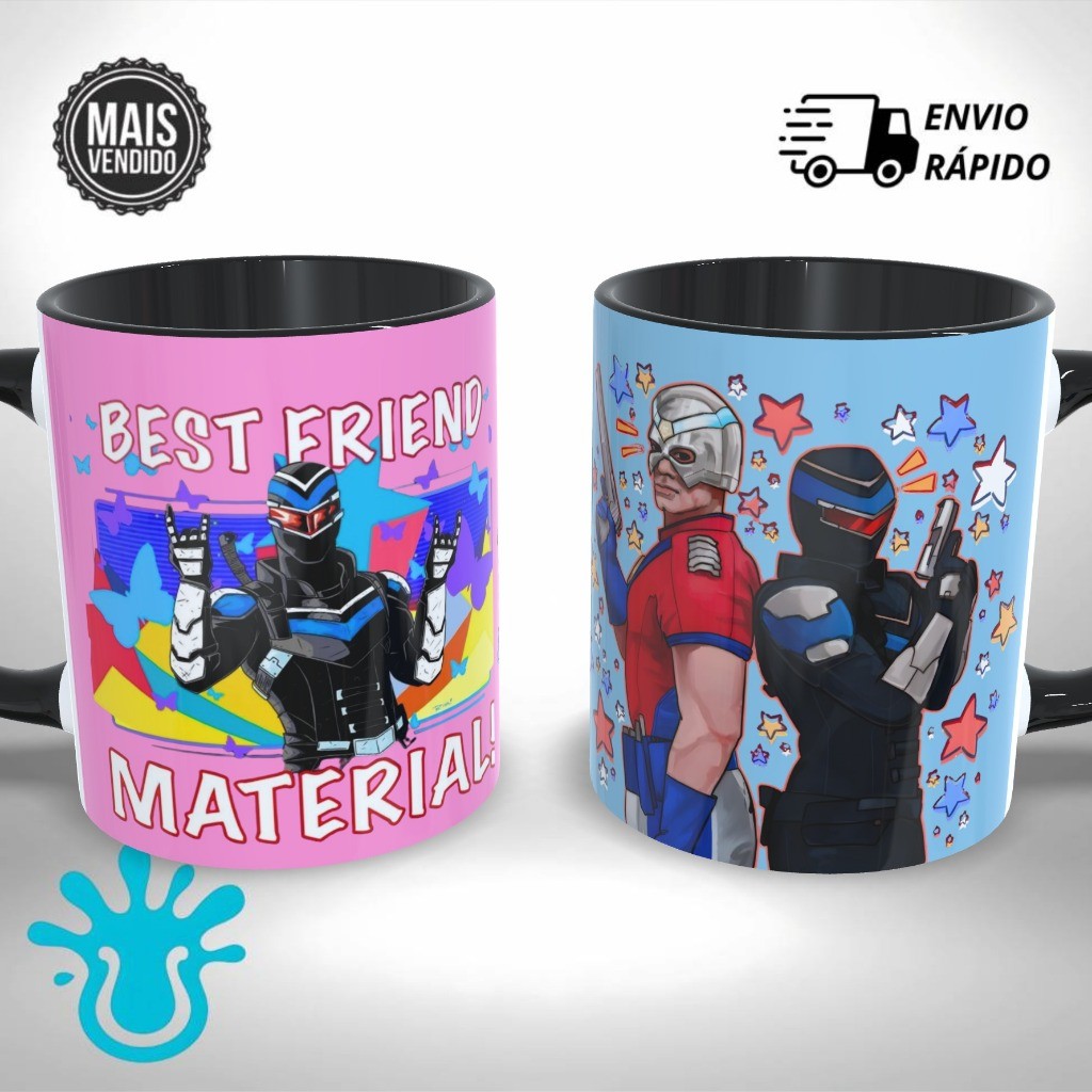 Caneca de Cerâmica Personalizada Pacificador e Vigilante Cute Best Friend -   e