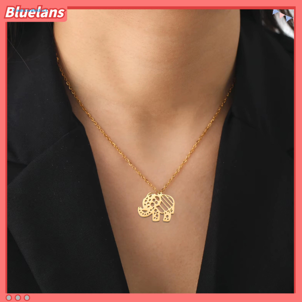 High-quality Alloy Necklace Elephant Elegant Pendant for Women – Hollow Jewelry Gift for Girls Daughters Sisters Birth