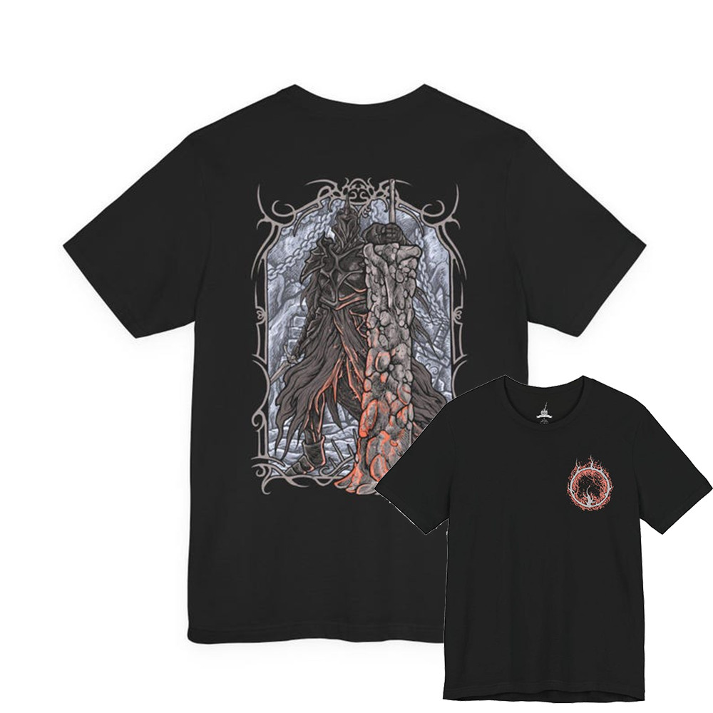 Camiseta Masculina Feminina Estampa Black Knight Dark Souls T-shirt Unissex Gamer Streetwear Envio Imediato