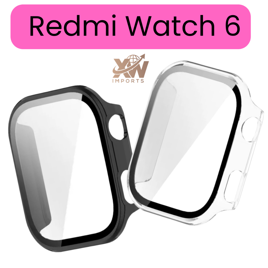Capa Case Com Proteção Na Tela Para Xiaomi Redmi Watch 6 M2523W1 Pelicula Embutida