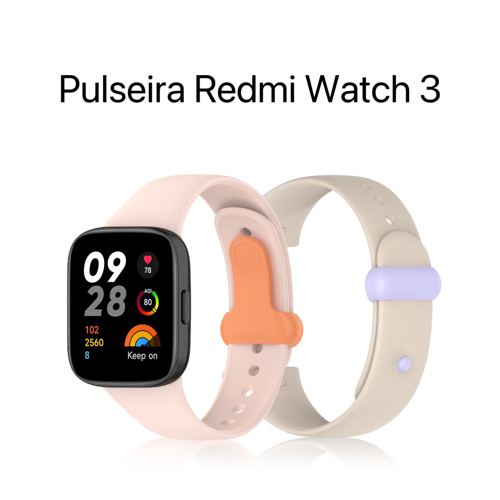 Pulseira De Silicone Compatível Com Xiaomi Redmi Watch 3