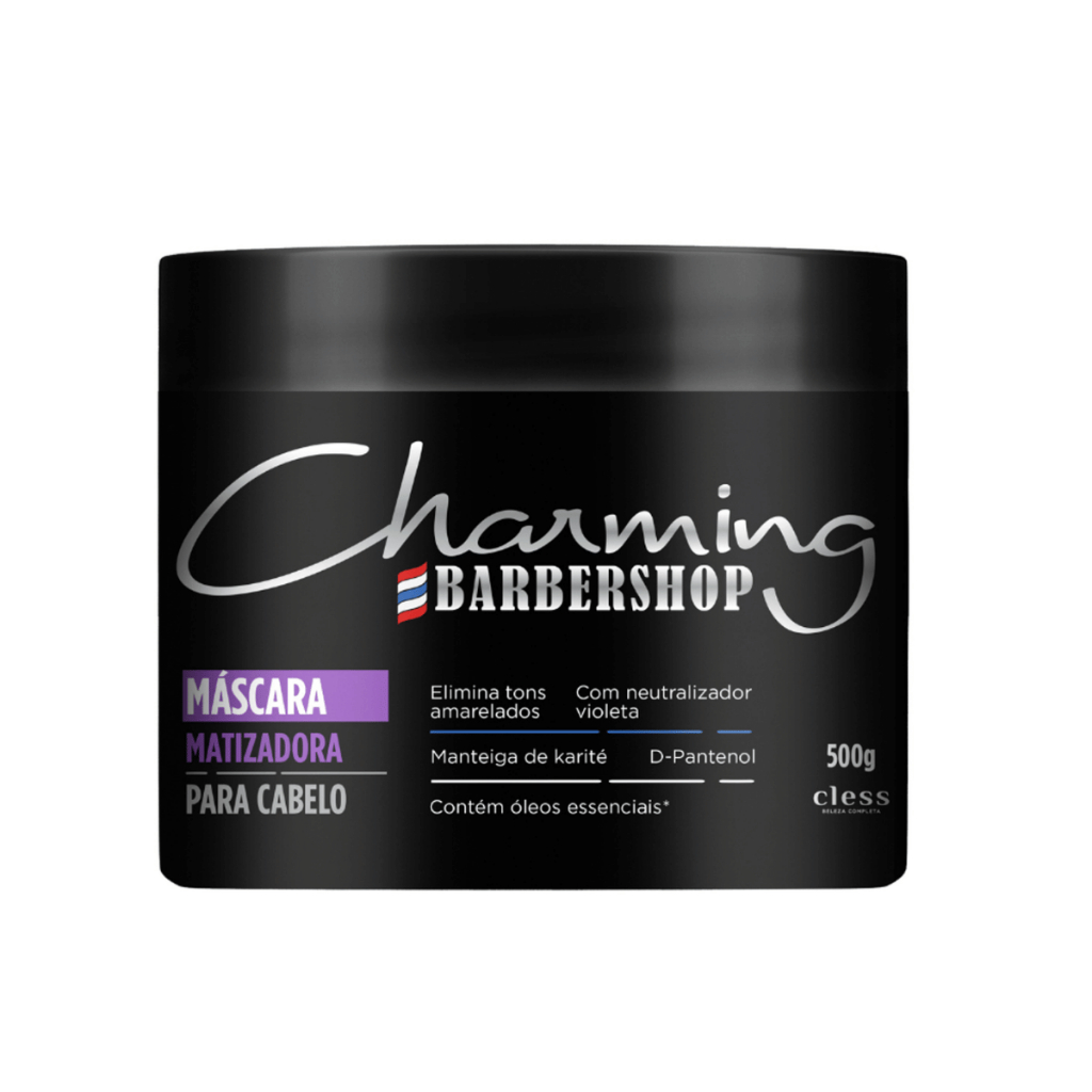Máscara Matizadora Profissional Platinado Masculino Barbershop 500g Charming - Cless