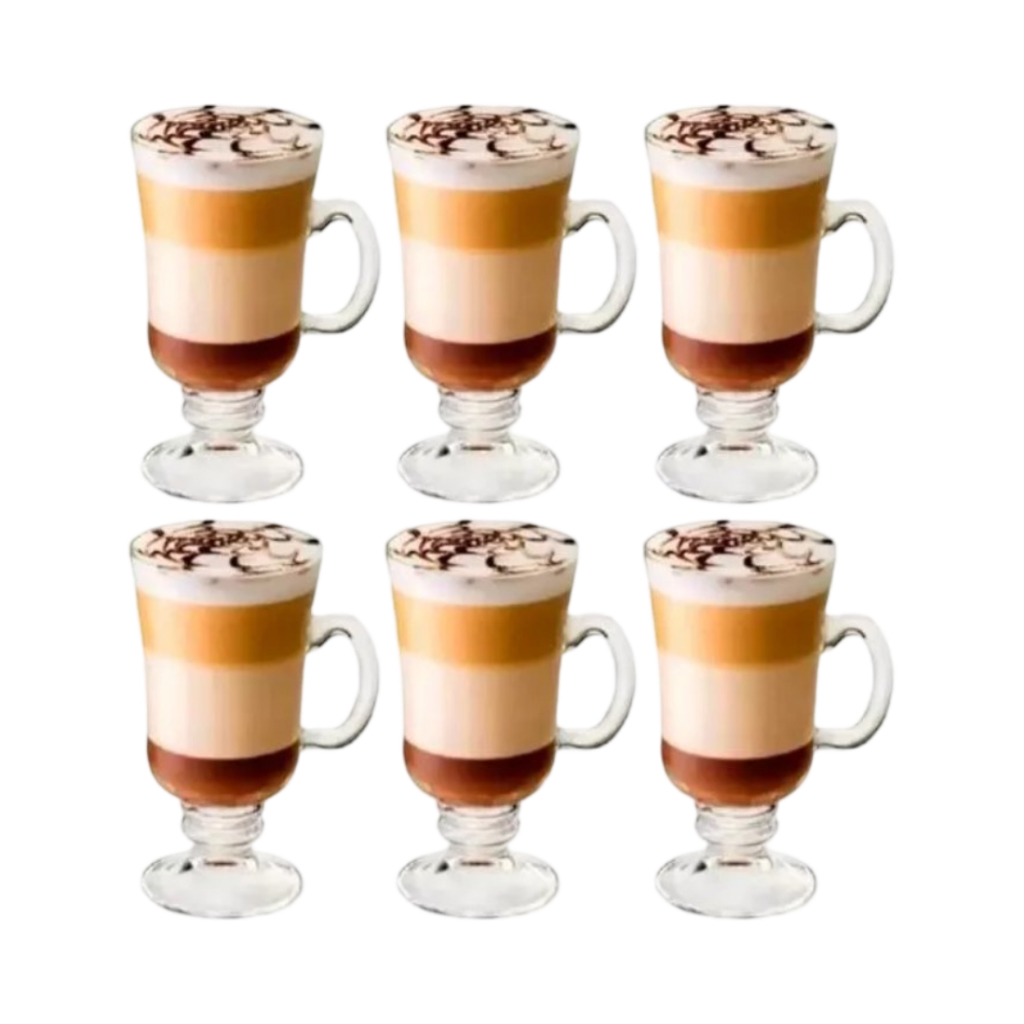 Conjunto Xícaras Taça Alta 120ml Café Chocolate 6Pç