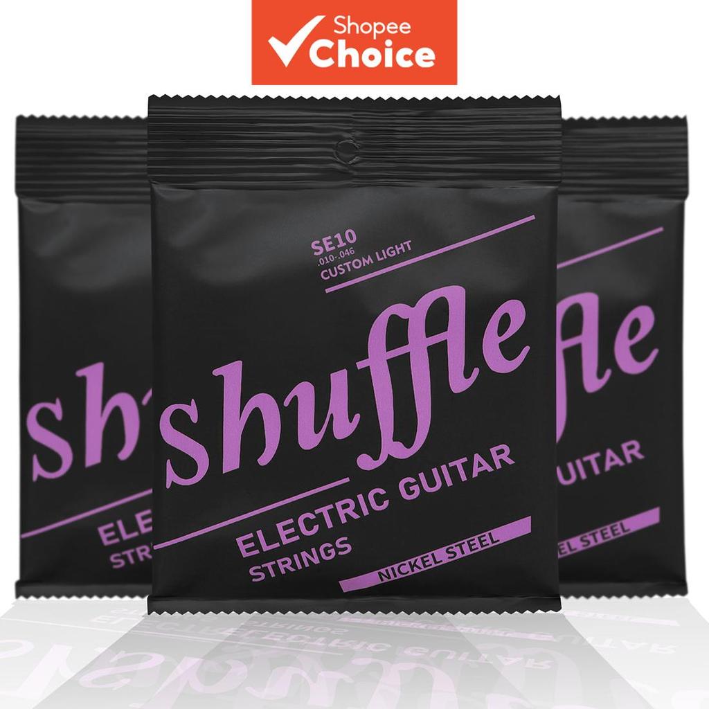 SHUFFLE SE10 6pçs/set Cordas de Violão Hexagonais de Aço Carbono de Alta Núcleo Elétrico Acessórios e Peças de Guitarra