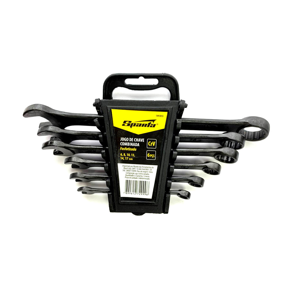 JOGO DE CHAVE COMBINADA, CROMO VANADIO 6-17MM 6PCS // SPARTA