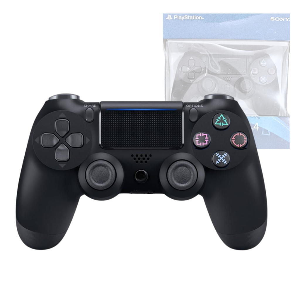 Controle Gamer Com Vibração Doubleshock Bluetooth Compatível com 4º Geração T&Z D4-A Black