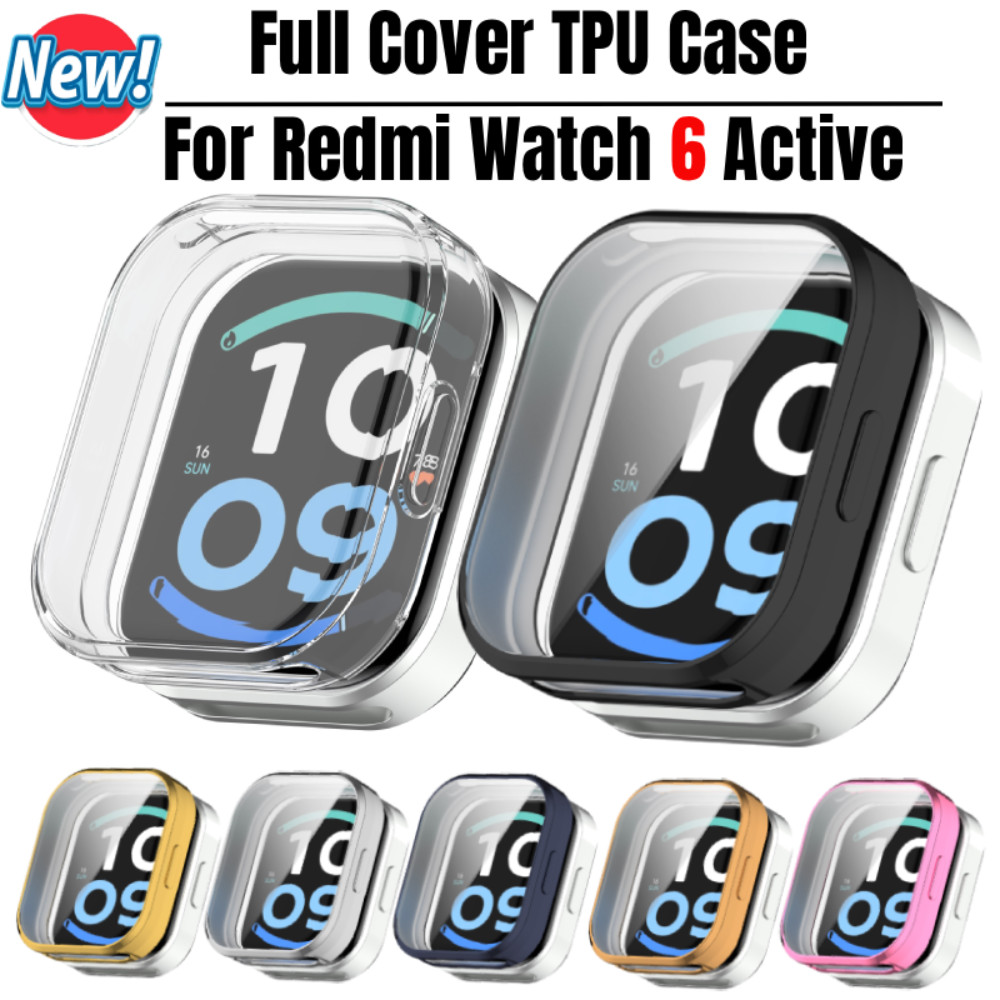 Capa Completa De TPU Para Redmi Watch 6 Smartwatch Relógio Inteligente Ativo Protetor De Tela Anti-Risco Novo Pára-Choqu
