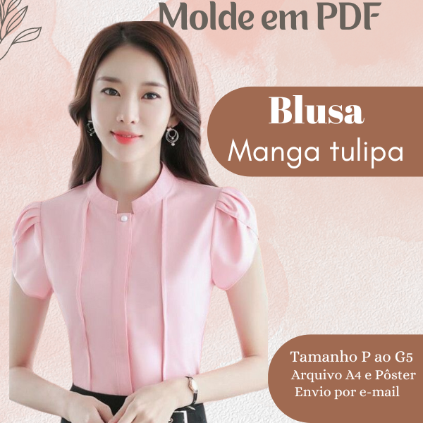 MOLDE EM PDF - BLUSA MANGA TULIPA