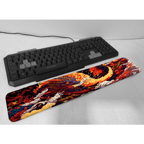 Apoio de pulso Dragão de Fogo cute 47x9 cm ergonomico punho mouse pad teclado mousepad