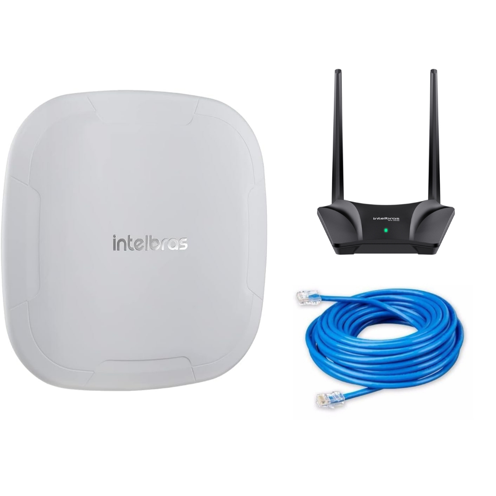 Kit Internet Via Rádio 5.8 Antena + Roteador + Cabo