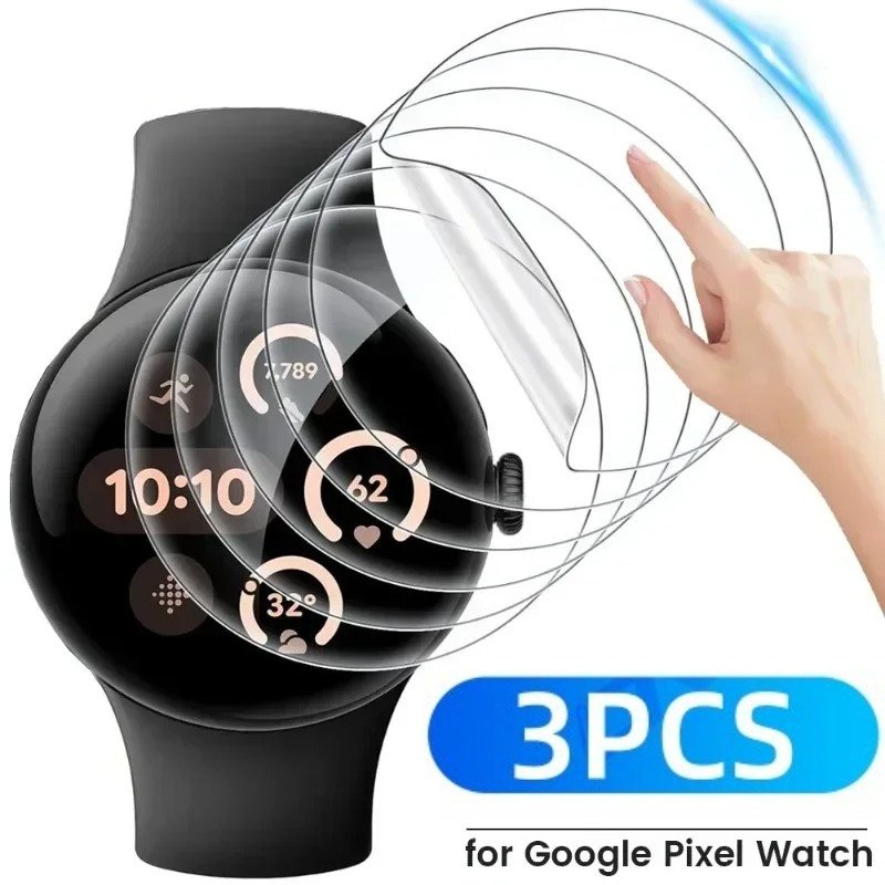 1-3 Unidades Protetor De Tela De Relógio Transparente HD Para Google Pixel Watch 5 4 45mm 41mm Filme Macio À Prova D'águ
