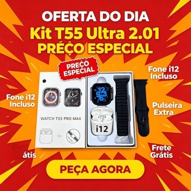Envio Local À Prova De T55 Pro Max SmartWatch Monitor De Frequência Cardíaca TWS Headset 2 Em 1 1.7 Polegadas Multi -