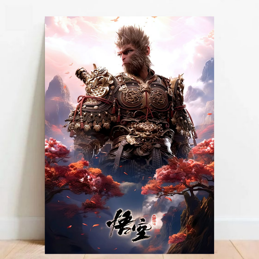 Quadro Placa decorativa geek Games Black Myth: Wukong Rpg Ação geekworld 09