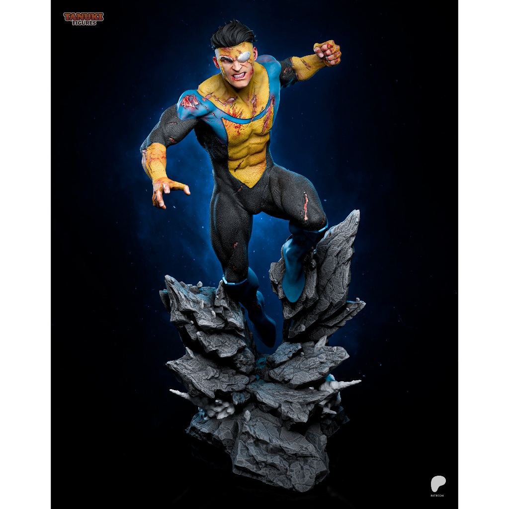 Action figure Mark Invencível - Diorama Invincible - Resina - Boneco - Colecionável - figura de ação
