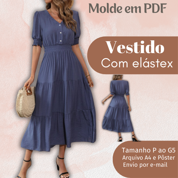 MOLDE EM PDF - VESTIDO COM ELASTEX