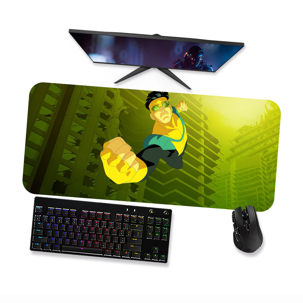 Mouse pad Mark Grayson  Invencível Gamer Grande 90x40 70x30 Speed Antiderrapante Borda Costurada OP1