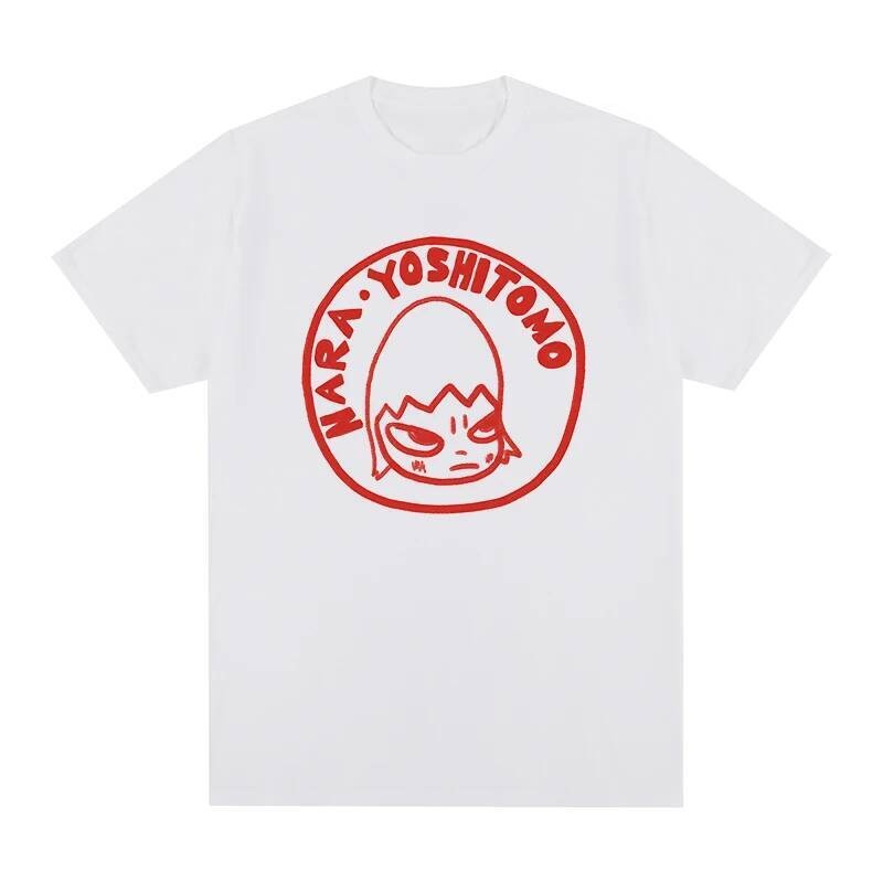 Camiseta De Algodão Yoshitomo Nara , Masculina , Tops Femininos
