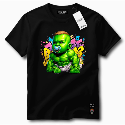 Camiseta Masculina Com Estampa Bebê Fitness Tecido Premium 100% Algodão