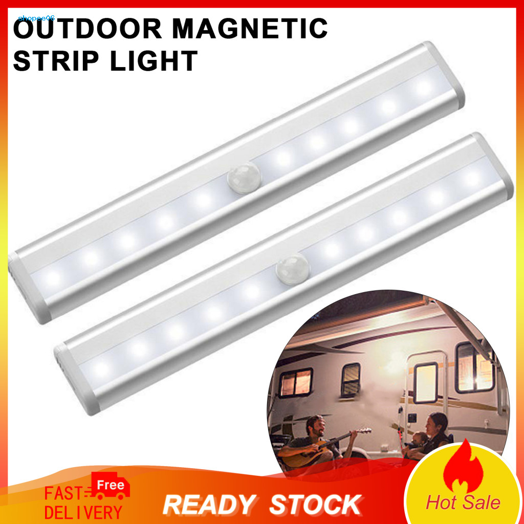 Magnetic Motion Sensor Light 3pcs Rv Step Led Night Lamp Battery Operated Strip for Motorhome Trailer Camping Car Outdoo