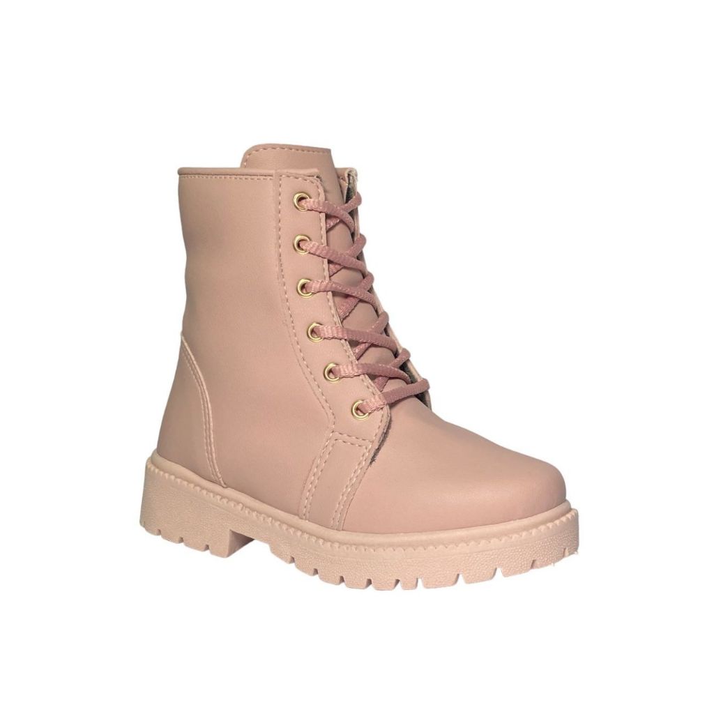 Bota Infantil Tratorada Rose Menina Nº 20 ao 34 Casual Moderna