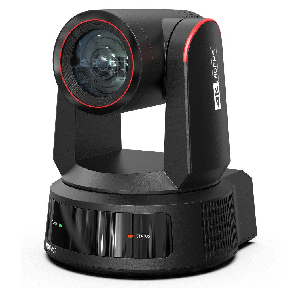 Câmera PTZ Broadcast UV470 NDI|HX3 4K60 12x HDMI 12G-SDI PoE+ Rastreamento IA (Preta)
