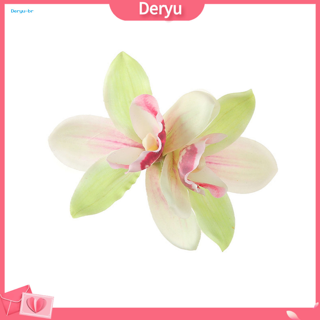 Vibrant Flower Hair Clips Decorative 3 Pcs Women Orchid Hairpins Set – Realistic Non-fading Floral Secure Grip for Sty