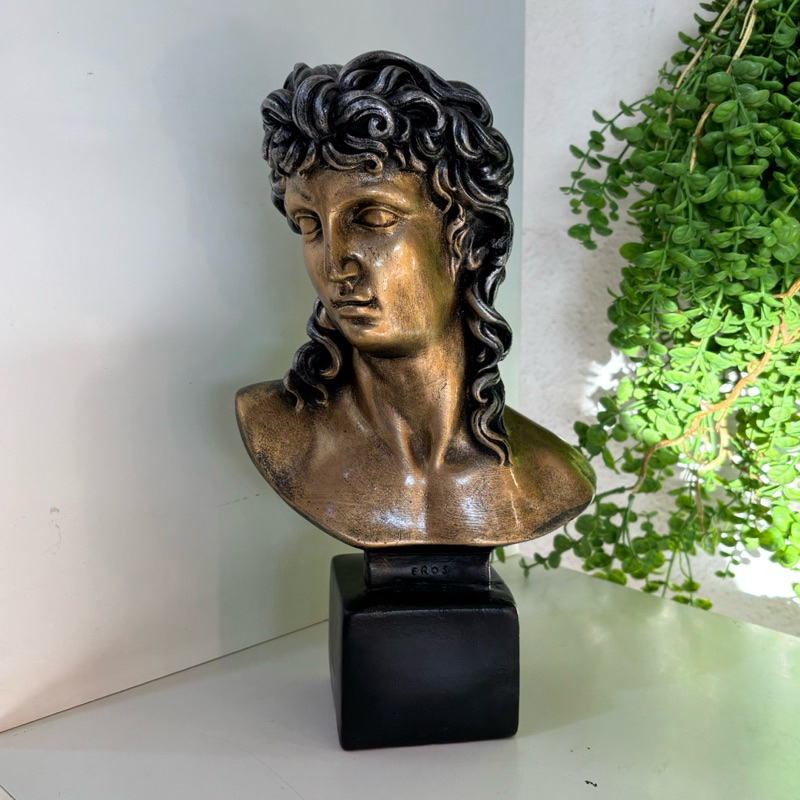 ESTATUA ESCULTURA ESTATUETA ROMANA BUSTO GREGO EROS -Decoração Luxo Design de Interiores Luxo Romano