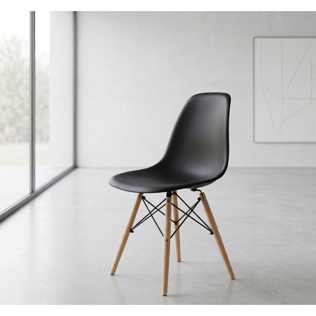 Kit 4 Cadeiras Eames Eiffel  Wood Design Elegante para ambientes interiores.