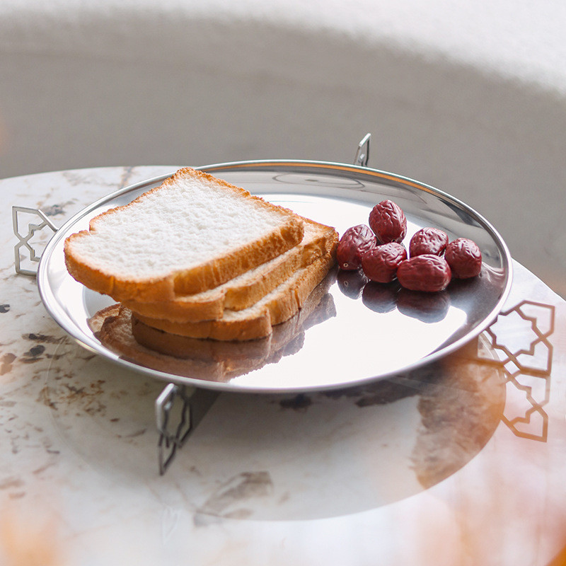Artistic stand fruit tray decorative tray creative home living room coffee table snack cake tray soft decoration item