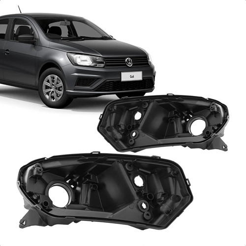 Carcaça Farol Gol Gviii 2018 a 2023 Volkswagen Foco Simples - Lado Direito, Esquerdo ou Par