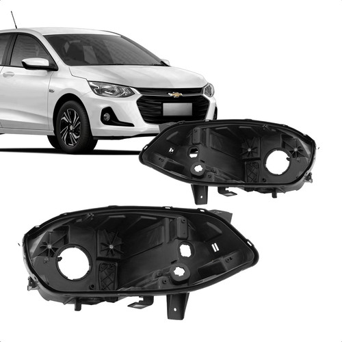 Carcaça Farol Onix 2020 a 2025 Chevrolet Simples - Lado Direito, Esquerdo ou Par