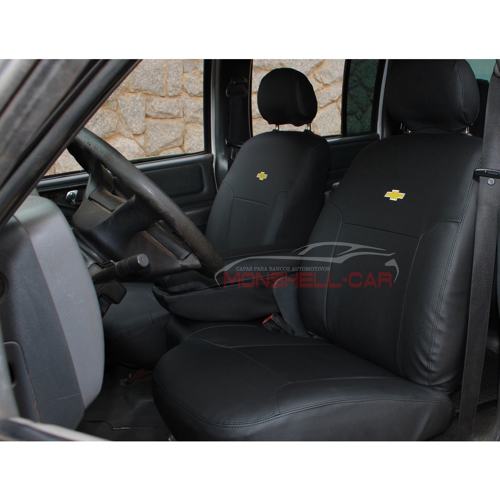 Capa De Bancos Automotivos Carro em Couro Chevrolet Nova S10 Cabine Simples 2012 a 2023