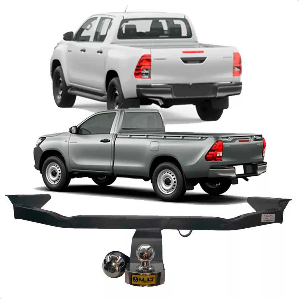 Rabicho Automotivo Fixo Mult Engates Toyota Hilux 2023 Fixo Cabine Simples E Dupla Fácil Instalação e Segurança