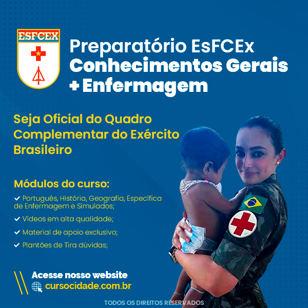Conhecimentos Gerais, Específica de Enfermagem + Simulados (EsFCEx)