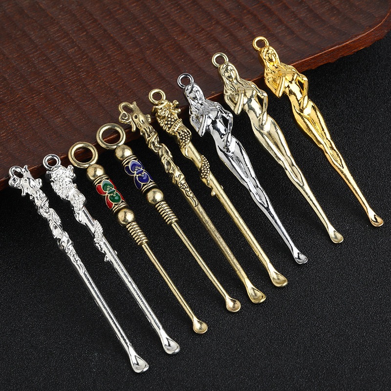 Colher De Orelha De metal De 7.5cm Estilo retro mini dipper Cozinha Pequena Ferramenta Portátil E Compacta Pá Óleo
