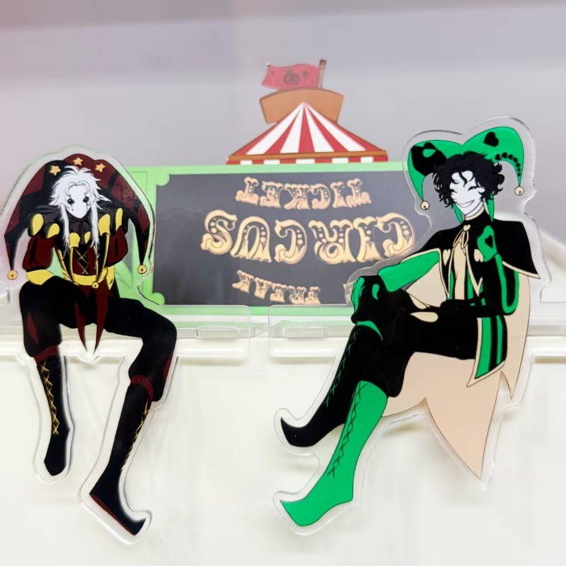 O Anormal Circo Suporte Modelo Placa Pierrot Arlequim Figuras Acrílico Personagem Ornamento Amigo Brithday Presentes Dec
