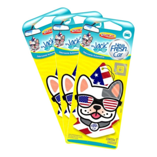 Kit 3 Cheirinho Para Carro Odorizante New Fresh Fun Kingdom