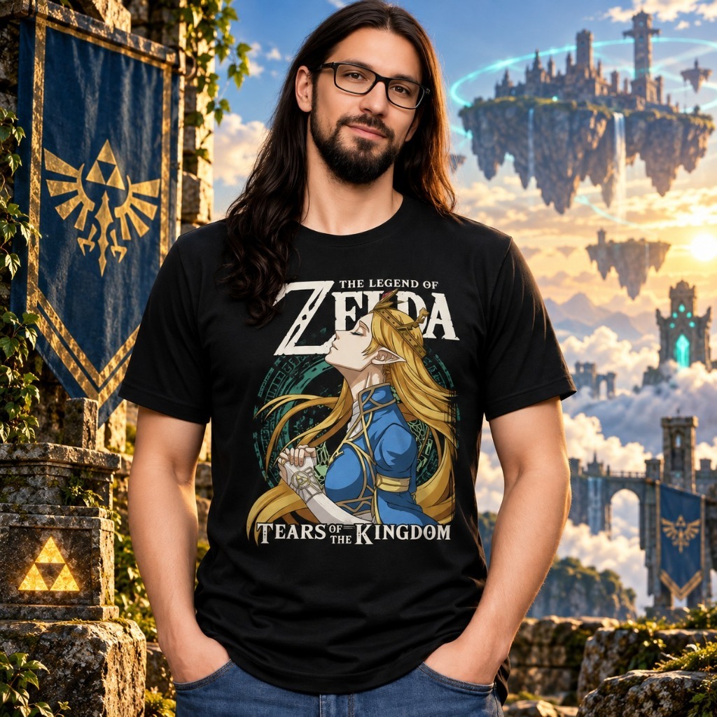 Camiseta Gamer Zelda Tears of the Kingdom Link Games