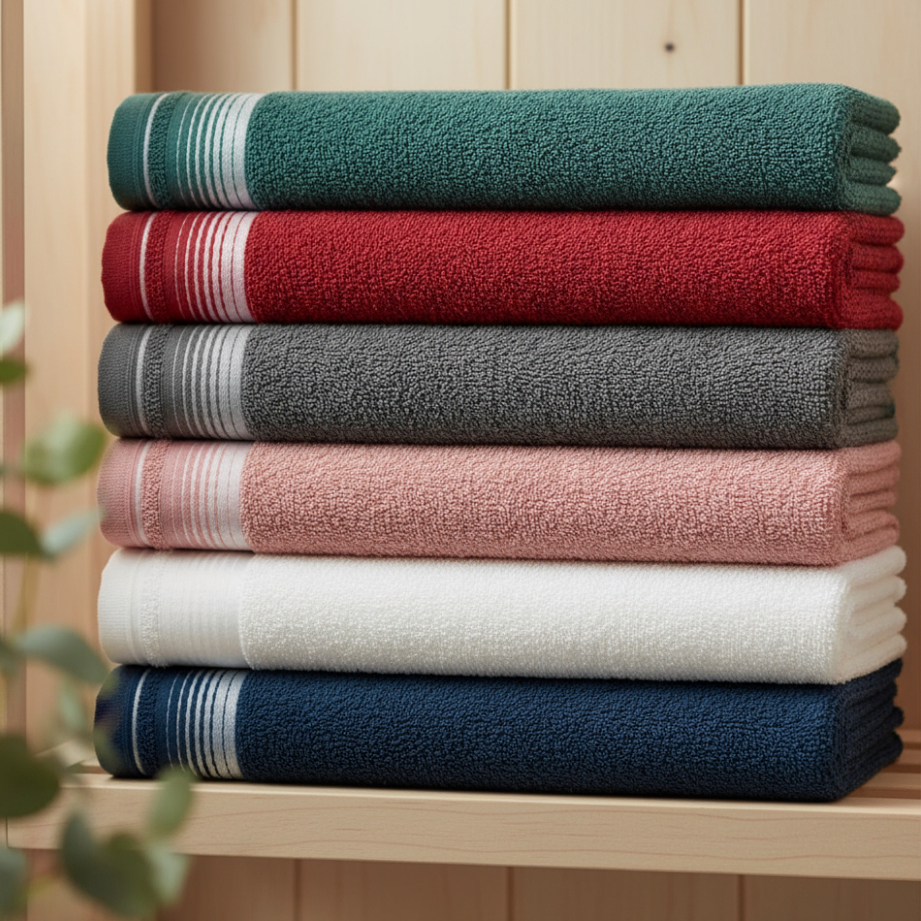 Kit 6pçs Toalhas de Banho Super 100% Algodão Alta Absorção 70x150cm 360g Lara