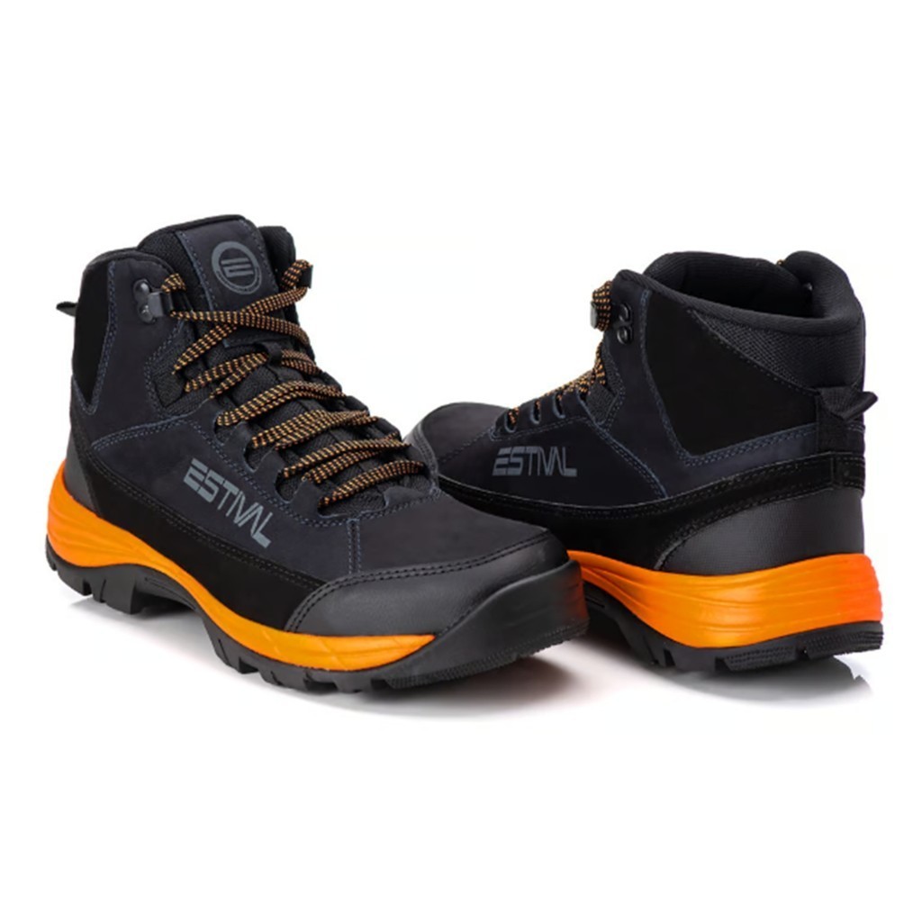 BOTA BOTINA ESTIVAL AD9000 ADVENTURE DARK SAPPHIRE COURO NOBUCK BICO PVC SOLADO BIDENSIDADE