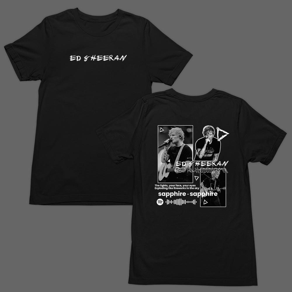 Camiseta Básica T-Shirt Ed Sheeran Cantor Pop Play Album Sapphire Unissex