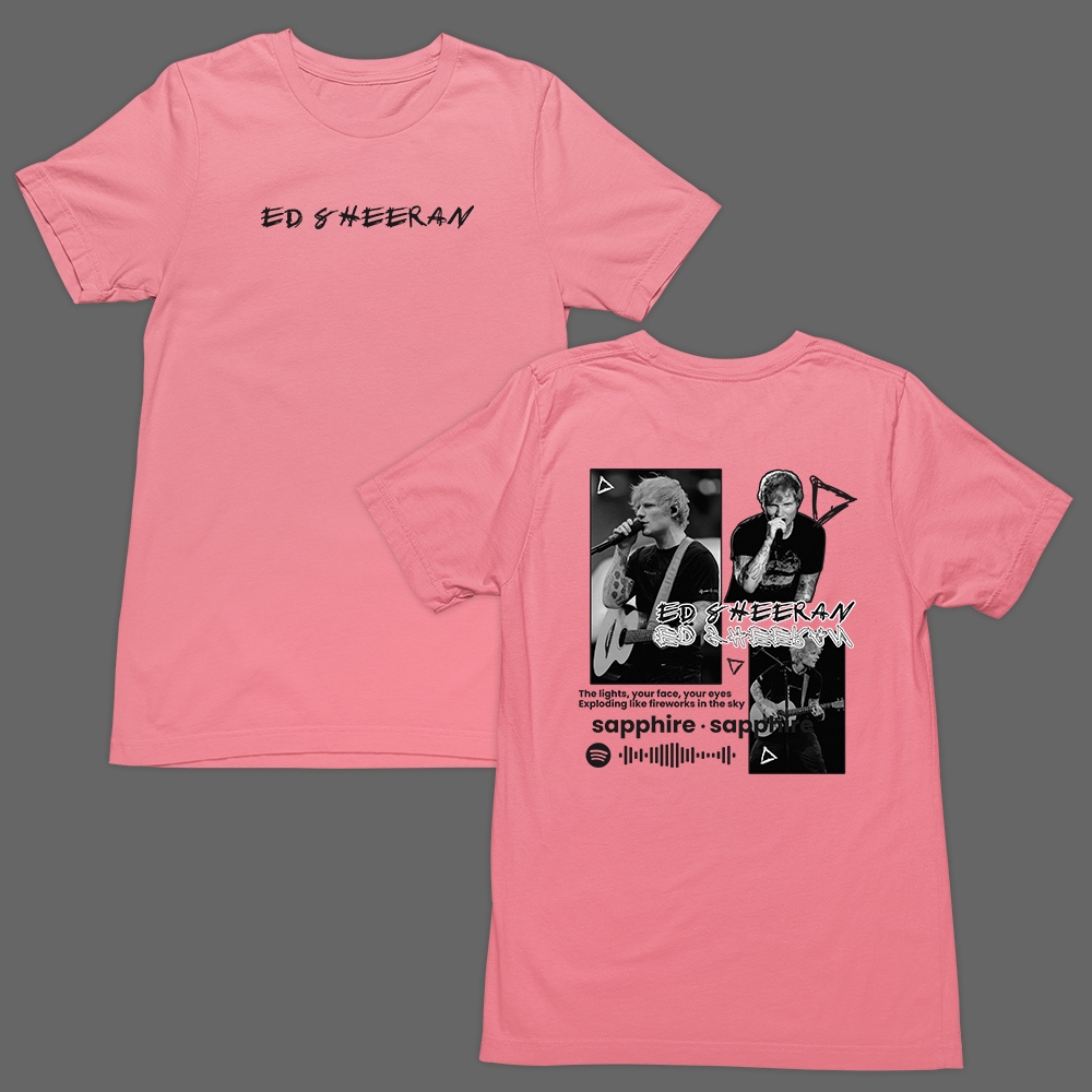 Camiseta Básica T-Shirt Ed Sheeran Pop Cantor Play Album Sapphire Unissex