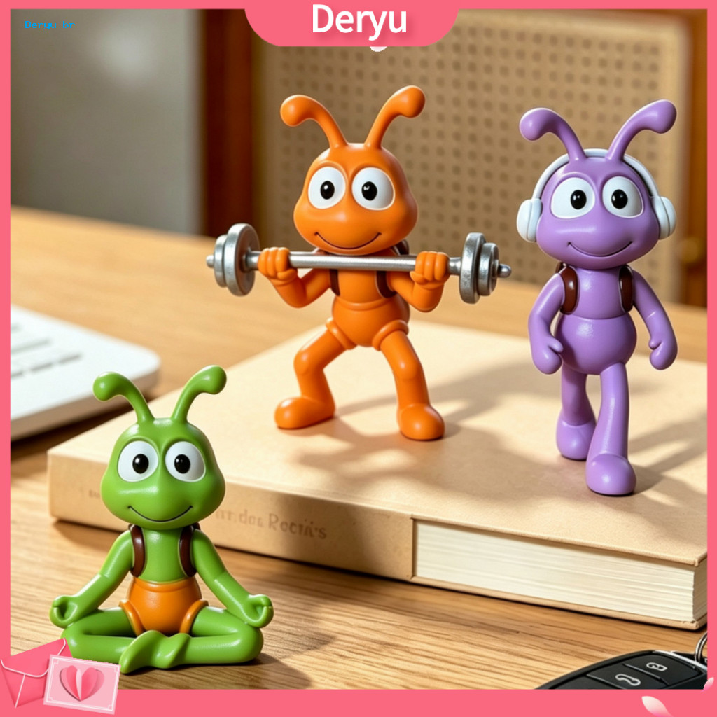 Cute Ant Figurines for Desk Decor Modern Home for Entryway Cartoon Resin for Office Garden – Meditation Weightlifting