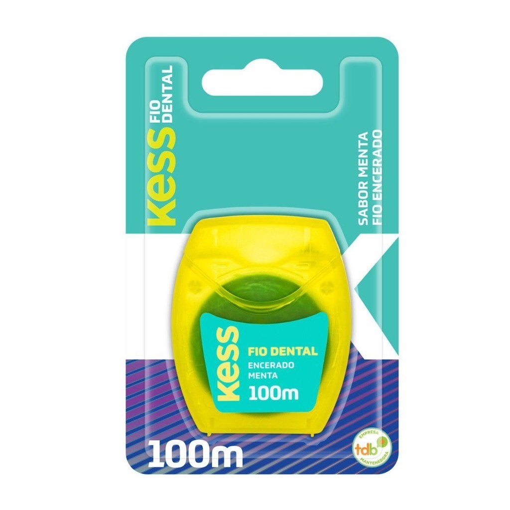 FIO DENTAL KESS ENCERADO MENTA 100M CÓD.2001