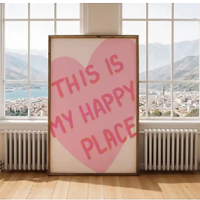 Quadro decorativo Aesthetic Moda vintage citações arte da parede cartaz inspirador auto amor derramando lema (1 peça)
