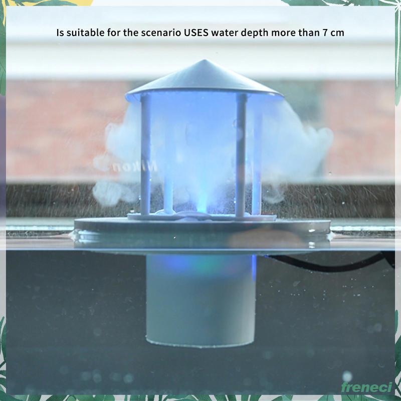 [Freneci] LED Light Floating Mist Maker Paisagem Fishtank Rockery Fogger Mister